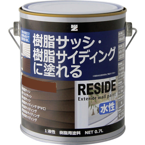 ＢＡＮーＺＩ　【売切廃番】　樹脂・アルミ（サッシ・外壁）用塗料　ＲＥＳＩＤＥ　０．７Ｌ　チーク　０９−３０Ｆ　L-RSD/L07E4　1 缶