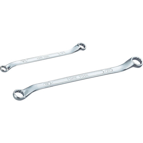 ＴＯＮＥ　両口ロングメカニックめがねレンチ（４５°×１０°）　対辺寸法１９×２１ｍｍ　全長３０６ｍｍ　M44-1921　1 丁