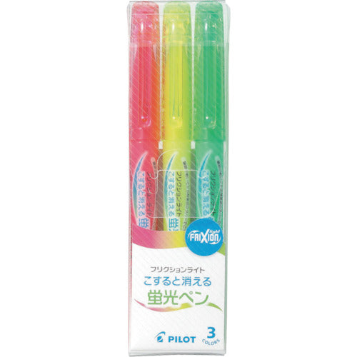 파일럿 지울 수 있는 형광펜 마찰 라이트 기본 컬러 3색 세트 SFL-30SL-3C 1 S
