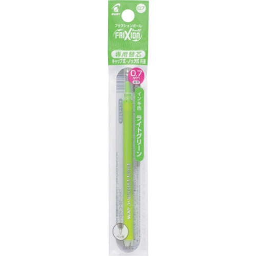 파일럿 마찰 볼펜 교체 코어 0.7 라이트 그린 단색 용 LFBKRF12F-LG 1 PK