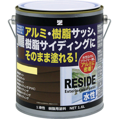 ＢＡＮーＺＩ　【売切廃番】　樹脂・アルミ（サッシ・外壁）用塗料　ＲＥＳＩＤＥ　１．６Ｌ　クリーム　２５−９０Ｈ　L-RSD/L16D2　1 缶