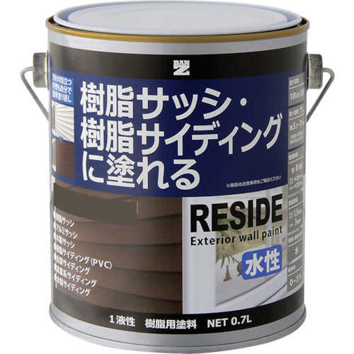 ＢＡＮーＺＩ　【売切廃番】　樹脂・アルミ（サッシ・外壁）用塗料　ＲＥＳＩＤＥ　０．７Ｌ　オリーブ　２２−４０Ｂ　L-RSD/L07E3　1 缶