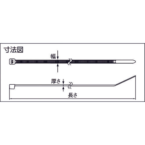 ３Ｍ　ナイロン結束バンド　屋内用　幅２．５Ｘ長さ１００ｍｍ　１００本入り　NB-100MM　1 袋