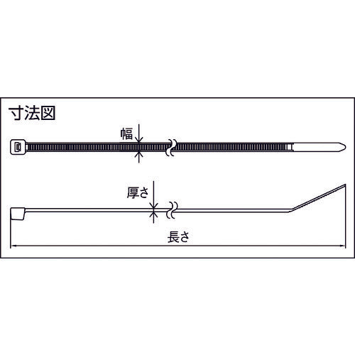 ３Ｍ　ナイロン結束バンド　屋外用　幅２．５Ｘ長さ１００ｍｍ　１００本入り　NBO-100MM　1 袋