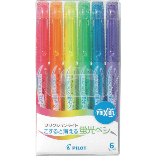 파일럿 지울 수 있는 형광펜 마찰 라이트 기본 컬러 6색 세트 SFL-60SL-6C 1 S