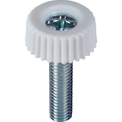 TRUSCO Cross Recessed Cosmetic Screw M6 x 25 White (10 Pieces) TRKSC6-25 1 Bag
