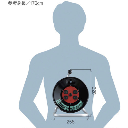 ハタヤ　コードリール　シンサンデーリール　単相１００Ｖ型　２０ｍ　C-20SIN　1 台