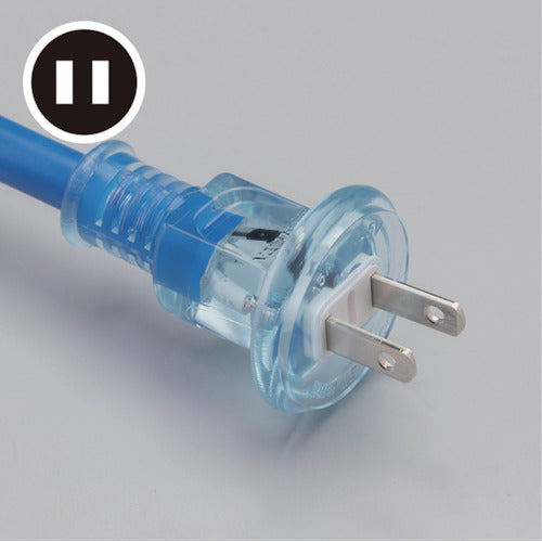 Hataya Rainproof 2-P Extension Cord 10m Blue FX-103-B 1 Piece