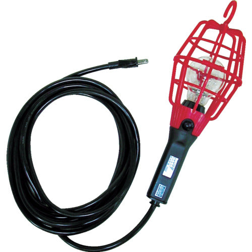 하타야 보조 코드 램프 60W 내진 전구 부착 전선 5m 램프 가드 레드 ILI-5R 1대