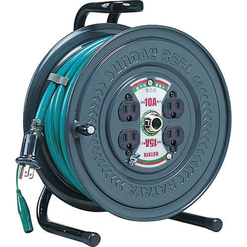 Hataya Upper Reel Single Phase 100V Earthed 3.5sq 20m PS-201K 1 unit ...