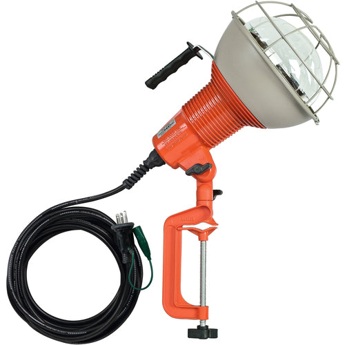 하타야 방우형 작업등 리플렉터 램프 300W 100V 접지 부착 5m 바이스 부착 RG-305K 1대
