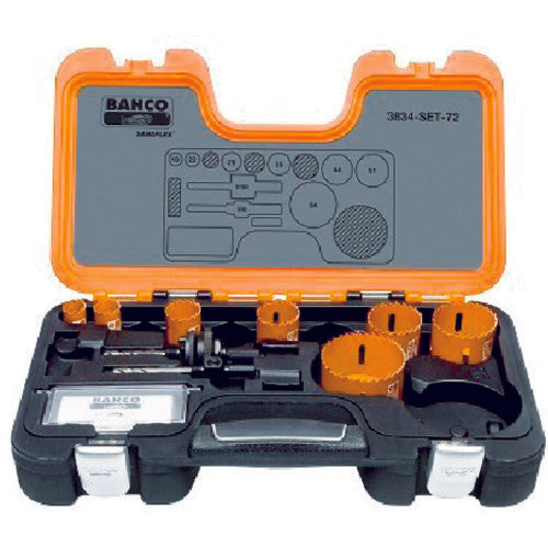 Bahco Replaceable Blade Bimetal Hole Saw Set 19, 22, 29, 35, 44, 51, 64mm 3834-SET-72 1 S