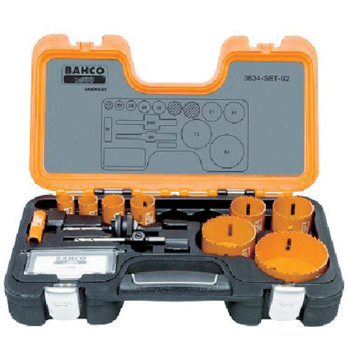 Bahco Replaceable Blade Bimetal Hole Saw Set 16, 22, 25, 29, 32, 41, 51, 73, 83mm 3834-SET-92 1 S