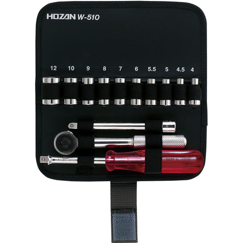 HOZAN 소켓 렌치 세트 W-510 1 S