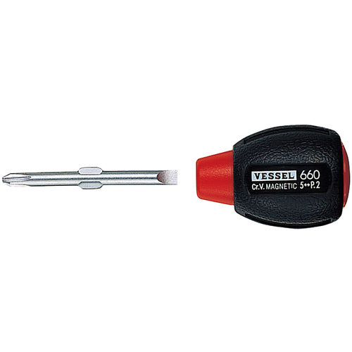 ＶＥＳＳＥＬ　クッショングリップドライバースタビー差替式（＋）２／（−）５　660　1 本