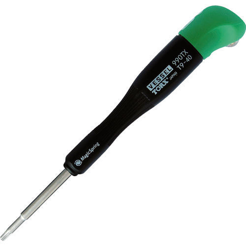 VESSEL 정밀 드라이버 G 그립 토크스 드라이버 990TX T9 990TX-T9-40 1개