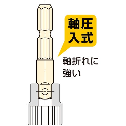 VESSEL 소켓 어댑터 A20BSQ 삽입각 6.35mm A20BSQ2 1개