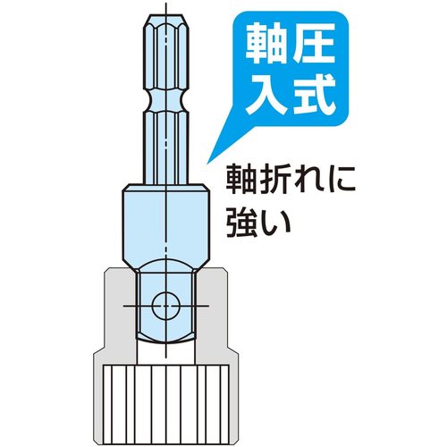 VESSEL 소켓 어댑터 A20BSQ 삽입각 12.7mm A20BSQ4 1개