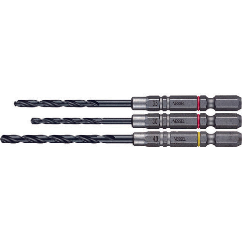 VESSEL Cushion Drill for Ironwork, Set of 3, AMD3S-2, AMD3S-2 1 S