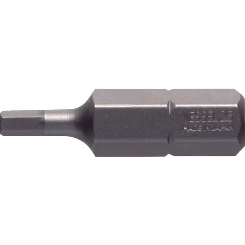 VESSEL Single-Head Driver Bit (Hexagon Type) Hex Bit B33H2.5 x 25.4H B33-2.5-25.4H 10 Pieces