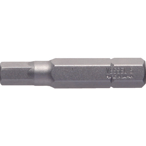 ＶＥＳＳＥＬ　片頭ドライバービット（ヘキサゴンタイプ）　ヘックスビット　Ｂ３３Ｈ５×３３．４Ｈ　B33-5-33.3H　10 本