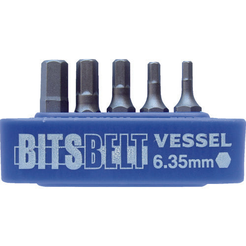 ＶＥＳＳＥＬ　交換用ビットセット　Ｎｏ．ＴＤ−ＢＳ２（ビット５本組）　TD-BS2　1 Ｓ