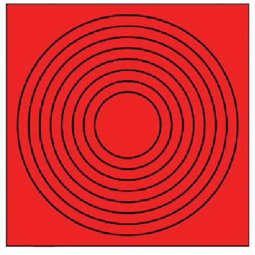 Unit Gauge Marker Circular Red PP Sticker Set of 10 446-85 1 set