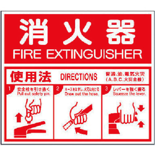 Unit Firefighting Sign Fire Extinguisher ABC Usage Eco Uniboard 215X250 826-25 1 sheet