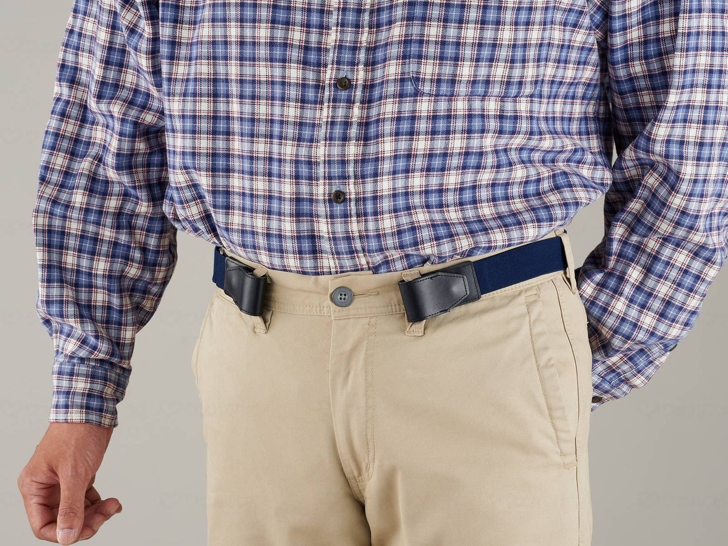 Morito buckle-free rubber belt, gray