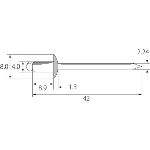 エビ　カラーリベット　ブラック　５−３　（１０００本入）　CNSA53B　1 箱