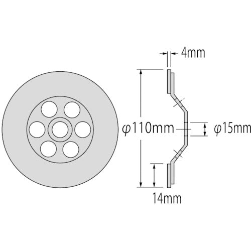 새우 다이아몬드 컵 휠 오프셋 타입 110mm CO-4 1장