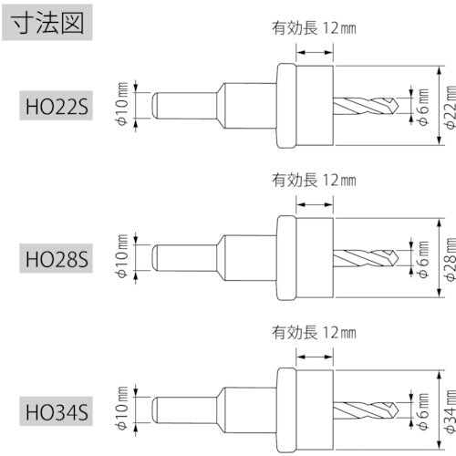 エビ　超硬ホルソー（薄板用）セット　ＨＯＳ−ＢＳＥＴ　HOS-BSET　1 Ｓ