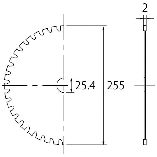 エビ　刈払機用チップソー　Ｋ２５５　K255　1 枚