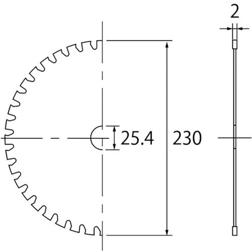 エビ　刈払機用チップソー　刃数３６　KK230　1 枚