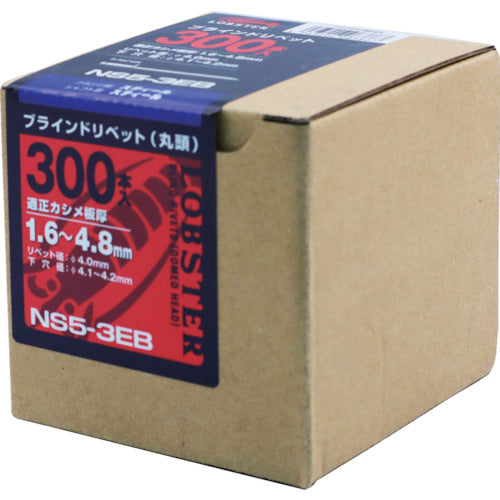 エビ　ブラインドリベット（スティール／スティール製）　５−３（３００本入）　エコＢＯＸ　NS53EB　1 箱