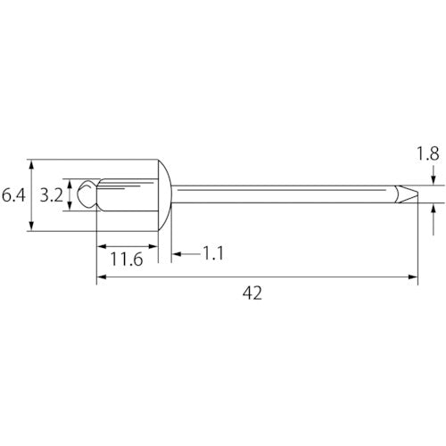 エビ　ブラインドリベット（アルミニウム／ステンレス製）　４−５（１０００本入）　箱入　NTA45　1 箱