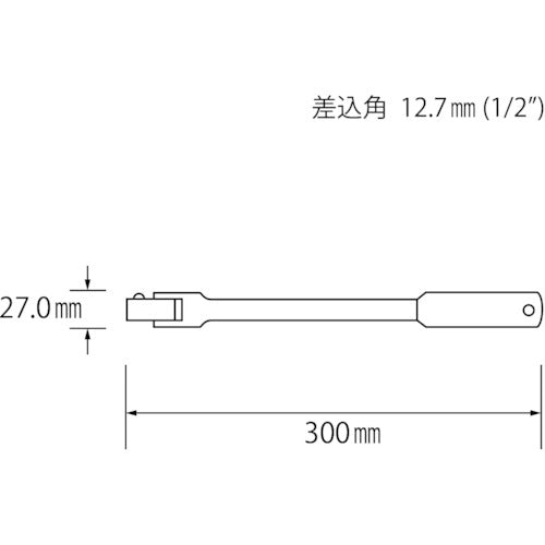 새우 너트 스핀너 핸들 12.7X300mm SH4300 1개