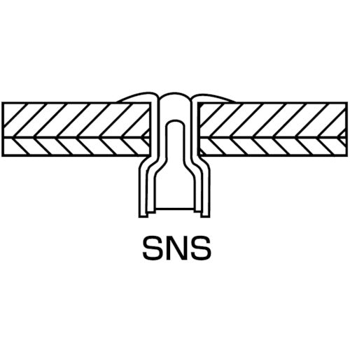 エビ　高強度ブラインドリベット　Ｓボルト（丸頭）　Φ６．４／板厚１５．９ｍｍ　（２５０本入）　SNS64159　1 箱