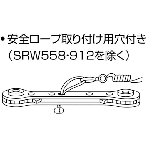 EBI Plate Ratchet Wrench 19X21/22X24mm SRW1924 1pc