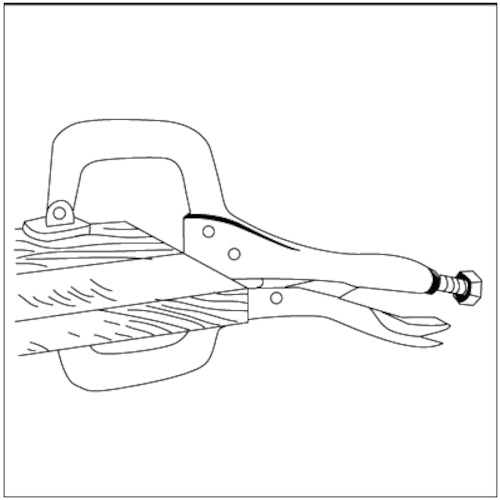 EBI Vice Pliers C-type (with plate) 165mm VC150S 1 piece
