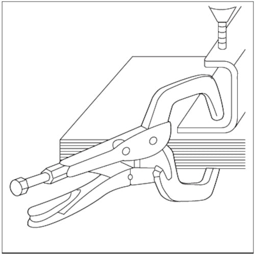 エビ　バイスプライヤー　Ｃ型　４５５ｍｍ　VC455N　1 丁