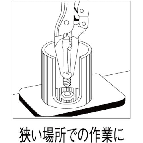 エビ　バイスプライヤー　ロングノーズタイプ（カッター付）　１３３ｍｍ　VL100　1 丁