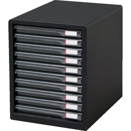 IRIS 245973 Letter Case, Shallow, 10 Tiers, 265 x 350 x 345, Dark Gray, L-10SR-DGY, 1 Unit