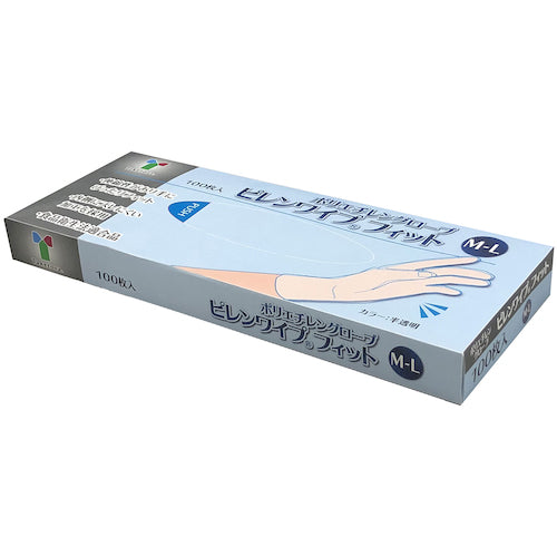 Taketora Disposable Gloves Pyren Wipe Fit M-L 100 pieces 082003 1 box