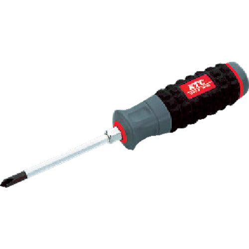 KTC 그립 드라이버 수지 무늬 드라이버 크로스 관통 타입 날끝 No. 3 축 길이 150mm D1P2-3 1개