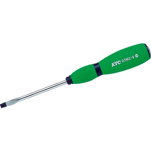 ＫＴＣ　グリップドライバー　ソフトドライバ　マイナス貫通タイプ　刃先６．３マイナス　軸長１００ｍｍ　D7M2-6　1 本