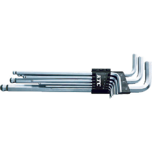 ＫＴＣ　ボールポイントＬ形ロング六角棒レンチセット（９本組）　対辺寸法１．５、２、２．５、３、４、５、６、８、１０ｍｍ　HL259SP　1 Ｓ