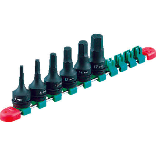 KTC 12.7 sq. Hexagonal Wrench Set for Impact Wrench [Set of 6] TBTP406P 1 S