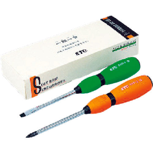 KTC 그립 드라이버 선물용 드라이버 세트(2개 세트) 날끝 NO. 2, 마이너스 6 TD702 1 S