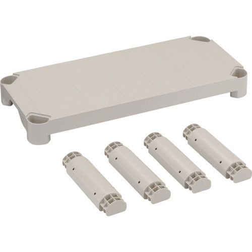 TRUSCO Plastic Shelf Set Lightweight with Legs 800 x 350 TPT-234S 1 S